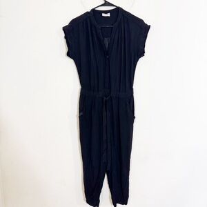 R-label Black Women's short sleeve tunic Jumpsuit